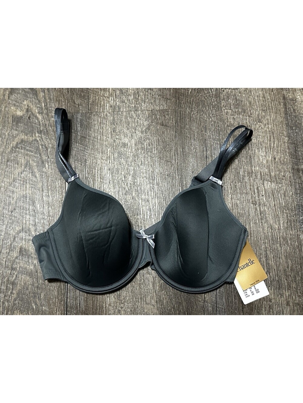 NEW with Tags Chantelle 32DD CS10065 Memory Foam T-Shirt Bra Dark Gray Nordstrom - Picture 2 of 7